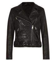 Leather Jacket Biker Jacket XS