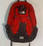 The North Face Unisex Colorblock Bungee Jester Backpack Red Black Size Large