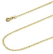 14k Real Gold 1.4mm Flat Mariner Chain necklace