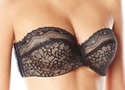 by Wacoal - Strapless Black Lace Bra 30C