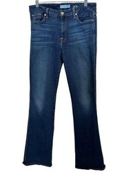 7 For All Mankind A Pocket Flare Leg Denim Blue Jeans Size 32