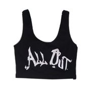 American Apparel  Black “All Out” Crop Top S