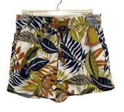 C&C California Women’s Tropical High Waisted Tie Front Shorts Size Large