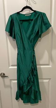 High-low Forest Green Francesca’s Dress