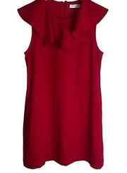 Amanda Uprichard Red Ruffle Dress, Size L