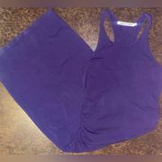 Michael Stars Razorback Maxi Tank Dress with Side Ruching in Purple - size XL