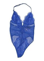 Victoria’s Secret Lace Bodysuit Size Small Royal Blue Sexy Lingerie