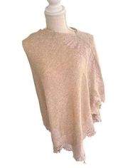 Maneesha Ruia designs Cashmere Lace Border Shawl NWT