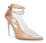 Steve Madden Tan Multi Veranda Clear Heels