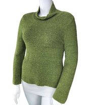 Habitat Clothes To Live In Womens Size S Sweater Turtleneck Green Knit