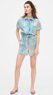 Gap plaid spring/summer romper size 4