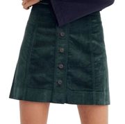 Madewell Velvet Button-Down Skirt