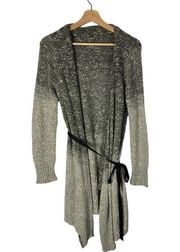 Simply Vera Vera Wang Gray Ombre Knit Cardigan Sweater M