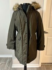 Michael Kors Women’s Green Down Parka in Size Large