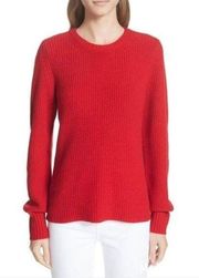 NWT NEW Tory Burch red Kennedy Crewneck Ribbed Sweater size medium