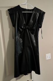 Black Faux Leather  Dress