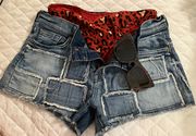 Patch Jean Shorts