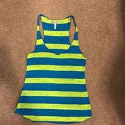 Kirra pac sun yellow and blue tank top