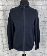 full zip sweater jacket Black Sz Large