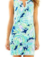 LILLY PULITZER Estrada Printed Knit Shift Dress In Resort Navy Uptown