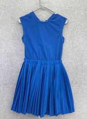 Kate Spade Saturday Women's Fit & Flare Dress Blue Sleeveless Pleated Small