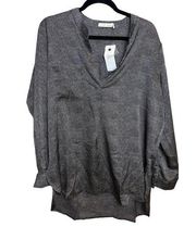 Bishop & Young Anthropologie Womens Large Black and White Blouse Lagenlook