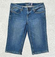 Classic Curvy Medium Wash Denim Bermuda Shorts