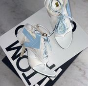 Off-White Runner 100 Hybrid Leather Sneaker Sandals in Baby Blue & White