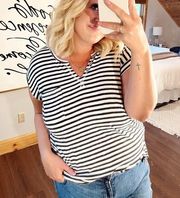 Hem & Thread Striped Top size Small