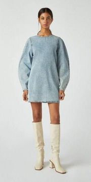 NWT Pull&Bear Denim Dress With Full Sleeves