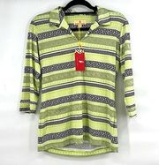 New sport Haley green and black light weight golf tennis polo size small