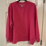 Solid pink crew neck sweatshirt size 2X