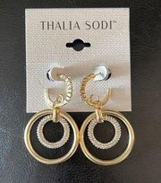 HOST PICK Unique Thalia Sodi Hoop earrings Gold & Crystal