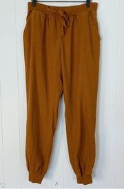 Lucky Brand Brown Linen Blend Jogger Pants S