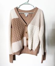 cashmere colorblock cardigan