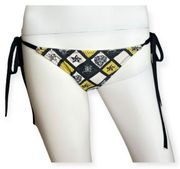 2000's ED HARDY Size Small Black & Yellow LION& Star Diamond Bikini bottoms