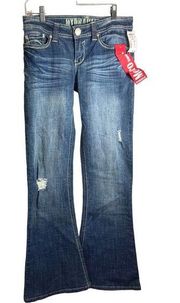 New Hydraulic Super Flare Distressed Jeans 9/10