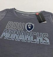 Old Dominion ODU Monarchs Gray Short Sleeve T Tee Shirt Crew Neck Medium M NEW