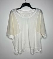 Nike mesh cutout cropped tee size large