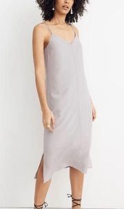 Madewell Silk Cross-Back Cami Slip Dress