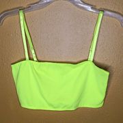 American Apparel Neon Yellow Crop Top, M