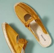 Anthropologie Soludos Golden Alma Slide Espadrilles