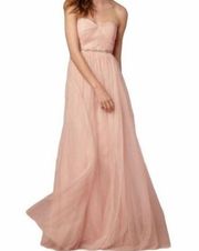 BHLDN Jenny Yoo Annabelle Tulle Gown in Light Pink Size 6 EUC