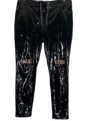 Dolls Kill Current Mood  Total Mess Patent faux leather Pants Size XXL