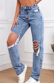 straight leg jeans