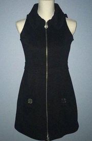 Michael Kors Sleeveless Zip up Black Dress