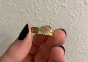 Gold Textured Ring - Size 8