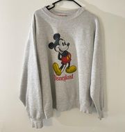 MICKY MOUSE LAND VINTAGE XL GREY SWEATER