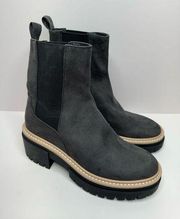 Open Edit Chelsea Boots Womens Size 10 Gray Lug Sole Pull On Ankle Booties New