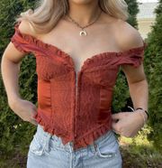 Boutique Ruffle Corset Top